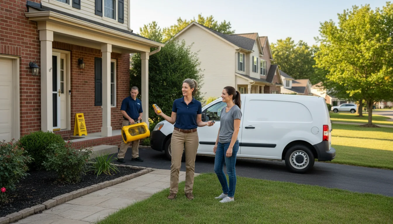 Residential water damage restoration in Barnesville, PA